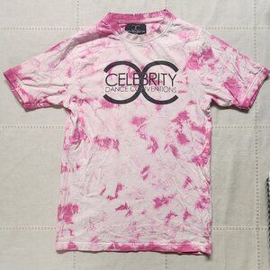 Celebrity Dance Convention Pink Tie-Dye T-Shirt Size Youth Medium